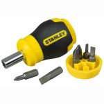 Викрутка Stanley Multibit Stubby, бітотримач 1/4", 6 біт, SL,PH,PZ