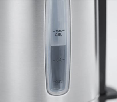 Электрочайник Russell Hobbs Compact Home 0.8л, металл, подсветка, серебристо-черный