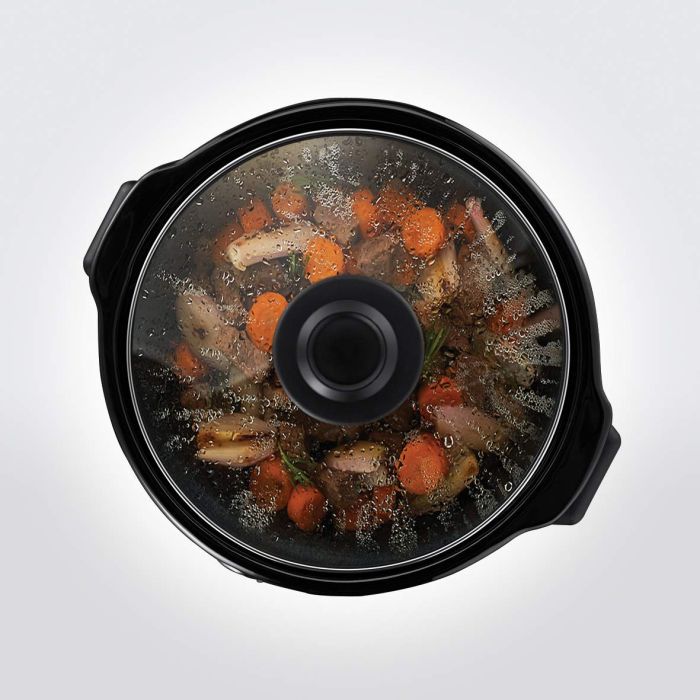 Повільноварка Russell Hobbs CompactHome, 145Вт, чаша-2л, механічне керув., знімна кришка, нерж. сталь, сірий