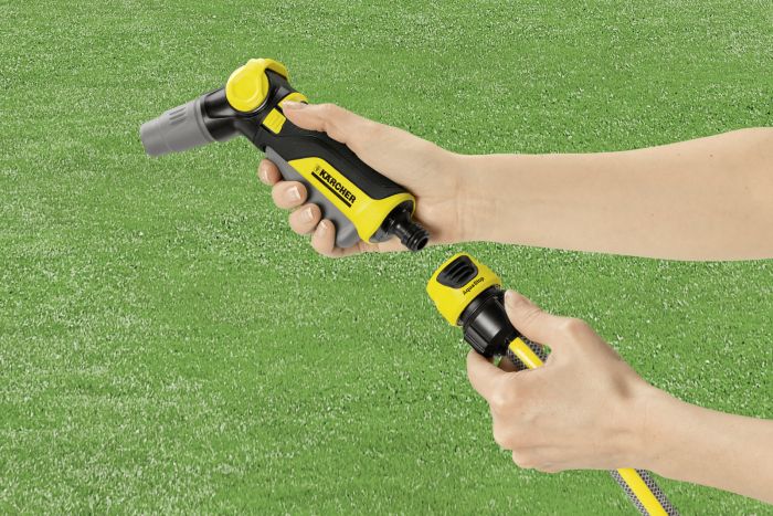 Коннектор для шланга Karcher "Plus", 1/2"-5/8"-3/4", универсальный с аквастопом