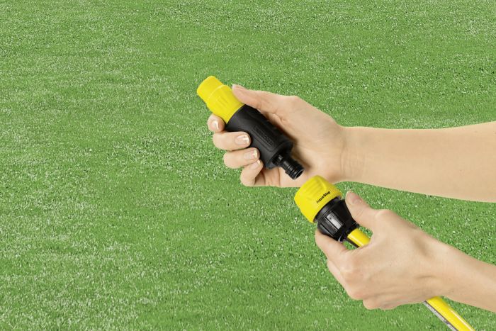 Коннектор для шланга Karcher, 1/2"-5/8"-3/4", б/упак, универсальный с аквастопом