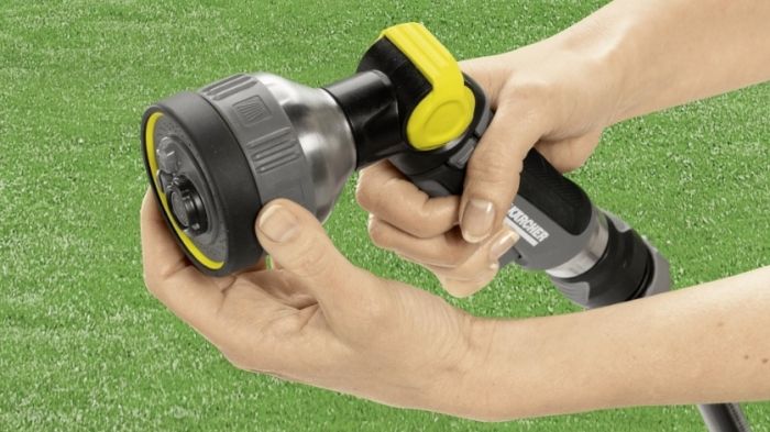 Ороситель ручной Karcher "Premium", пистолетный, металлический, 4 режима, регулировка напора воды