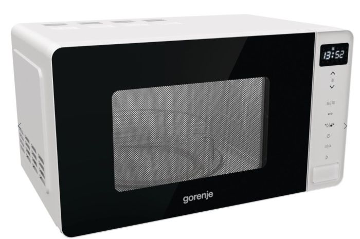 Мікрохвильова піч Gorenje, 20л, електр. управл., 800Вт, гриль, дисплей, білий