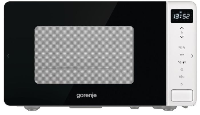 Микроволновая печь Gorenje, 20л, электр. управл., 800Вт, гриль, дисплей, белый