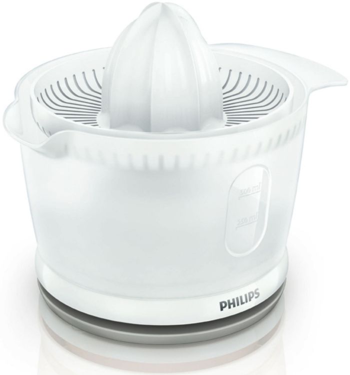 Соковитискач Philips Daily Collection цитрус-прес 25Вт, чаша-0.5л, пластик, білий