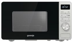 Микроволновая печь Gorenje, 20л, электр. управл., 800Вт, гриль, дисплей, нерж