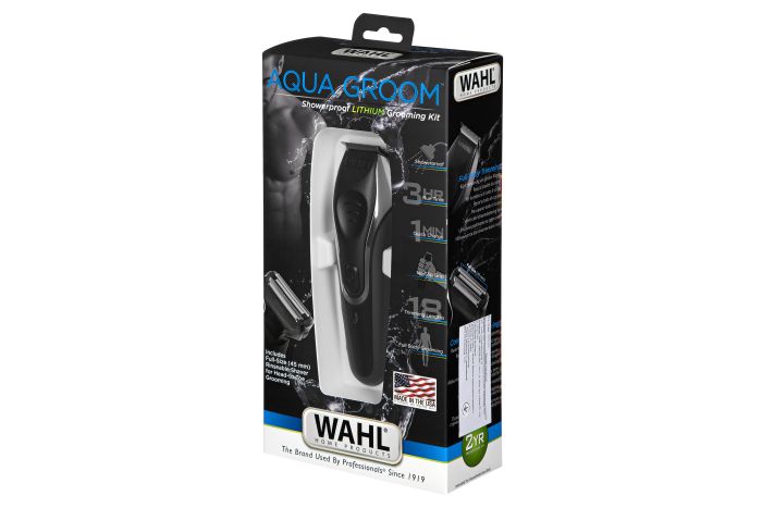 Тример WAHL Aqua Groom, акум., роторний мотор, насадок-12, чохол, гребінець, сталь, чорний