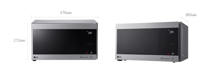 Микроволновая печь LG, 25л, электр. управл., 1000Вт, гриль, дисплей, серебристый