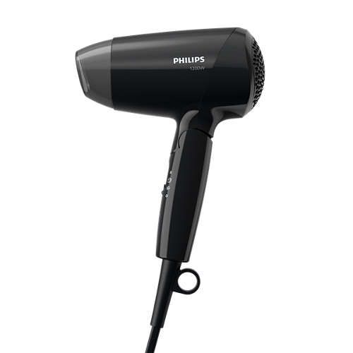 Фен Philips EssentialCare дорожній, 1200Вт, 3 режими, хол. обдув, чорний