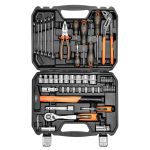Набор инструментов Neo Tools, 1/2", 1/4", 56шт, универсальный, CrV