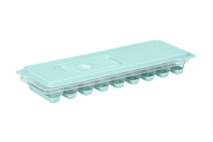 Форма для льоду з кришкою Ardesto Fresh Stick, 27х9.5х3.8см, силікон, пластик, блакитний