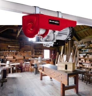 Тельфер электрический Einhell TC-EH 600, 1050Вт, до 600кг, трос 18м, 16.75кг