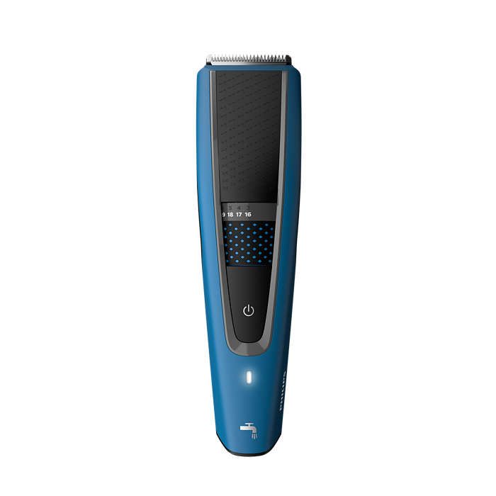 Машинка для стриження  Philips Series 5000, акум., роторний мотор, насадок-3, сталь, чорно-синій