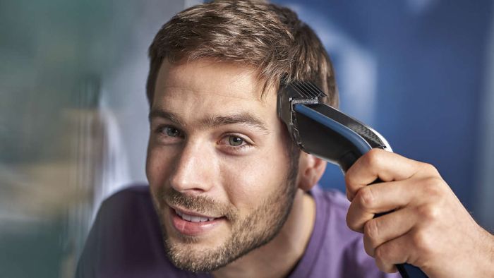 Машинка для стриження  Philips Series 5000, акум., роторний мотор, насадок-3, сталь, чорно-синій