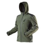 Куртка рабочая Neo Tools Camo, материал Softshell, подкладка флис, ветро и водонепроницаемая, капюшон, XXL(56), оливковый