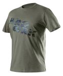 Футболка рабочая Neo Tools Camo, 100% хлопок, принт HRD WRK узор моро, XL(54), оливковый