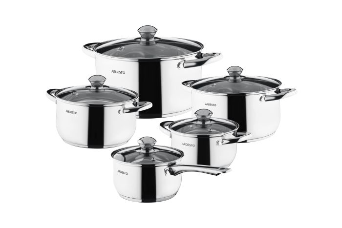 Набір посуду Ardesto Gemini Gourmet Varese, 10 предметів, нержавіюча сталь