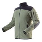 Кофта рабочая Neo Tools Camo, флисовая, 300г/м кв, усиление тканью Oxford, на молнии, S(48), оливковый