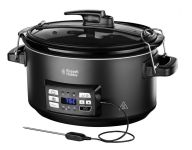 Повільноварка Russell Hobbs SouseVide, 350Вт, чаша-6.5л, електронне керув., 2 щупи, вакууматор, нерж. сталь, чорний