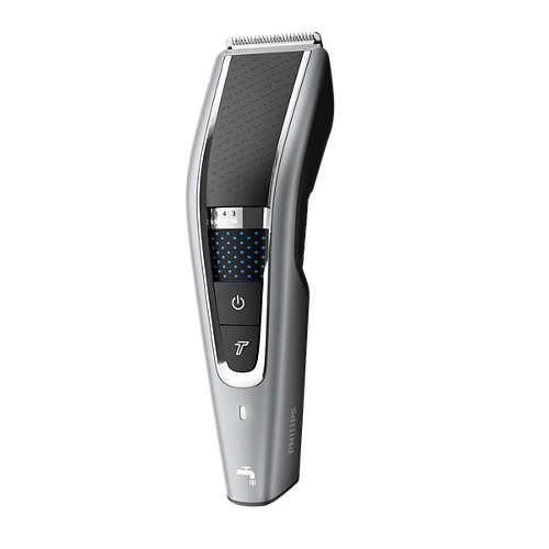 Машинка для стрижки  Philips Series 5000, акум., роторный мотор, насадок-2, кейс, сталь, чорно-серый