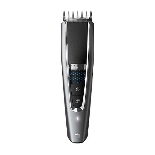Машинка для стрижки  Philips Series 5000, акум., роторный мотор, насадок-2, кейс, сталь, чорно-серый