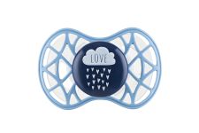 Пустышка Nuvita 7085 Air55 Cool симметрическая 6m+ "LOVE" голубо-синяя