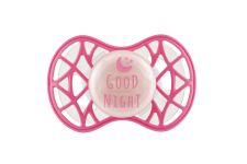 Пустышка Nuvita 7085 Air55 Cool симметрическая 6m+ "GOOD NIGHT" светящаяся в темноте цвета марсала