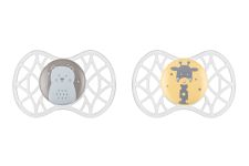 Пустышка Nuvita 7086 Air55 Explorer ортодонтическая 6m+ (мишка, жираф) 2шт