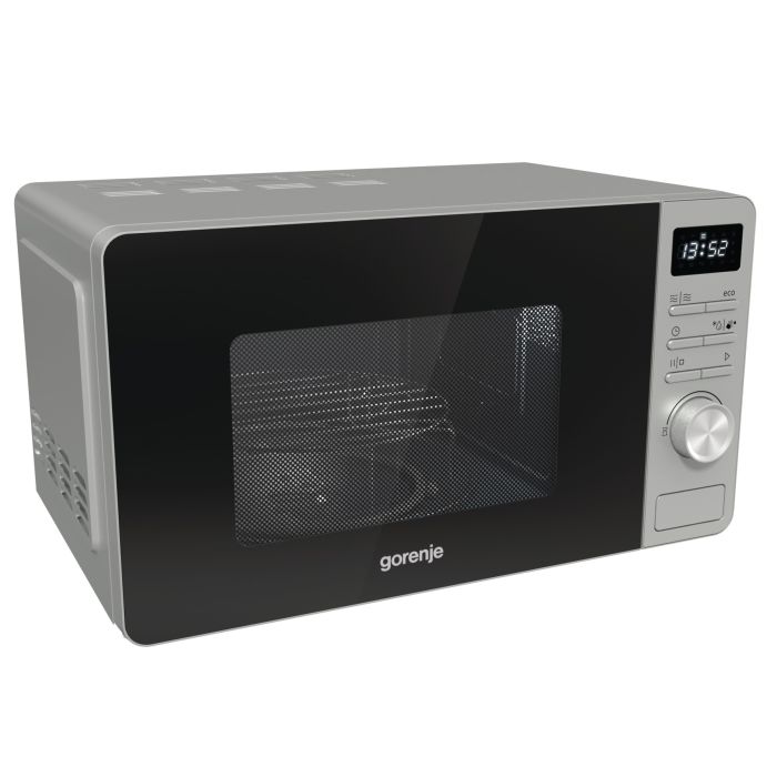 Мікрохвильова піч Gorenje, 23л, міх. управл., 800Вт, гриль, дисплей, нерж