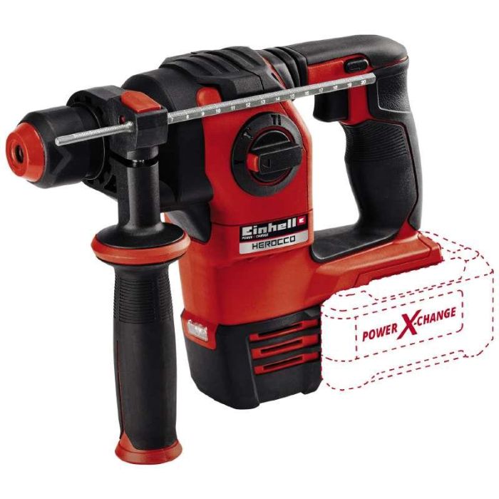 Перфоратор аккумуляторный Einhell HEROCCO 18/20, SDS-plus, PXC 18В, 2.2Дж, 4.38кг, без АКБ и ЗП