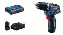 Шурупокрут-дриль акумуляторний Bosch Professional GSR 12V-35 безщітковий 12 2x3.0А·год 35Нм 460·1750об/хв 0.75кг AutoLock L-BOXX 102