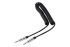 Кабель 2E аудио jack 3.5mm-M Coiled 1.8м Black