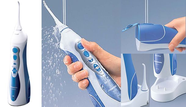 Іригатор Panasonic портативний, чаша 130 мл, Ni-Mh акум. в компл., біло-синій