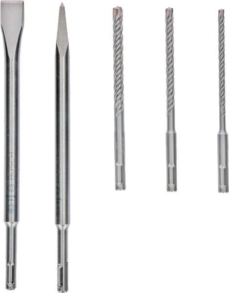 Набір бурів та зубил Bosch Professional SDS-plus, 5шт