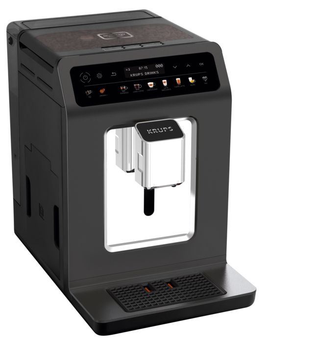 Кофемашина Krups Evidence One 2.3л, зерно, автомат.капучинатор, OLED диспл, аторец. - 17, свой рецепт, графит