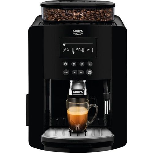 Кавомашина Krups Arabica 1.7л, зерно, ручний капучинатор, LED - дисплей, авторецептів - 3, свій рецепт, чорний