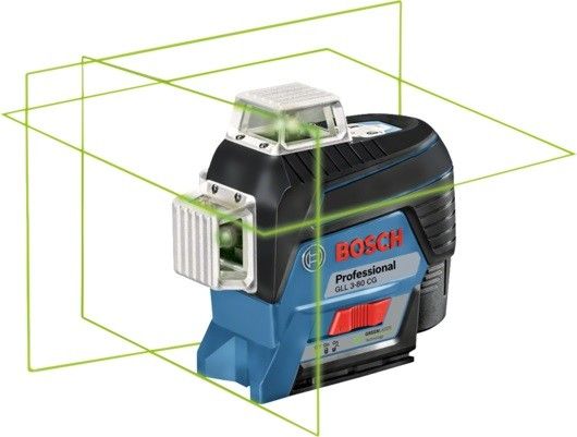 Нивелир лазерный Bosch GLL 3-80 CG, до 30м с приемником 120м, ±0.3мм/м, BM 1+L-Boxx, 0.82кг