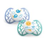 Пустушка Nuvita Air 0міс+, симетрична, 2шт, блакитний/зелений