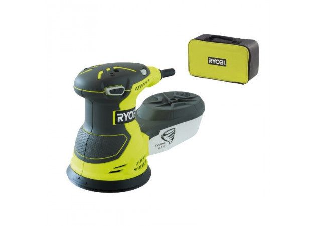 Шлифмашина эксцентриковая Ryobi ROS300A 300Вт 125мм 7000-12000об·мин +20 шлифлистов 1.7кг