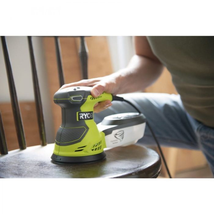 Шлифмашина эксцентриковая Ryobi ROS300A 300Вт 125мм 7000-12000об·мин +20 шлифлистов 1.7кг