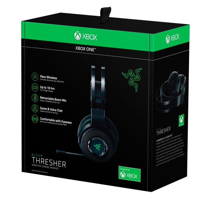 Гарнітура Razer Thresher Xbox One, USB-A/WL, чорно-зелений