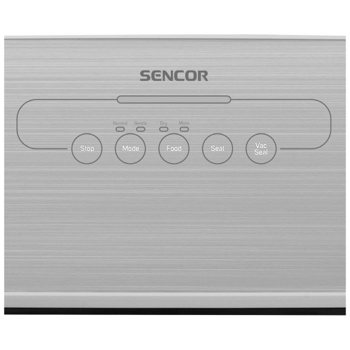 Вакууматор Sencor для пакетів і контейнерів, 110Вт, 30см, електронне керування, +5 пакетів, +1 рулон, пластик, сріблястий29