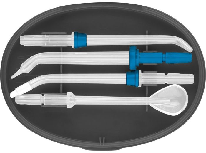 Ирригатор Sencor стационарный, чаша 600 мл, от сети , 4 насадки, черный