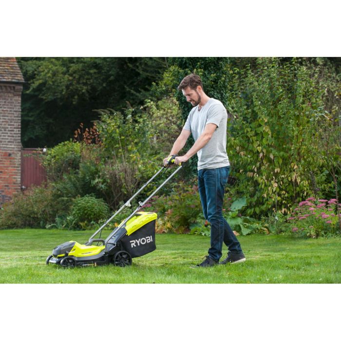 Газонокосарка акумуляторна Ryobi ONE+ OLM1833B 18В 33см 35л 25-65мм 8.1кг без АКБ та ЗП