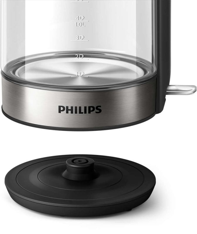 Электрочайник Philips Series 5000 1.7л, стекло, черно-серебристый