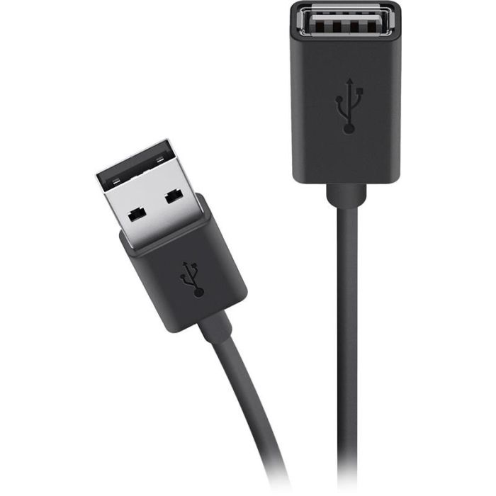 Кабель Belkin USB-A > USB-AF, 4.8м, черный