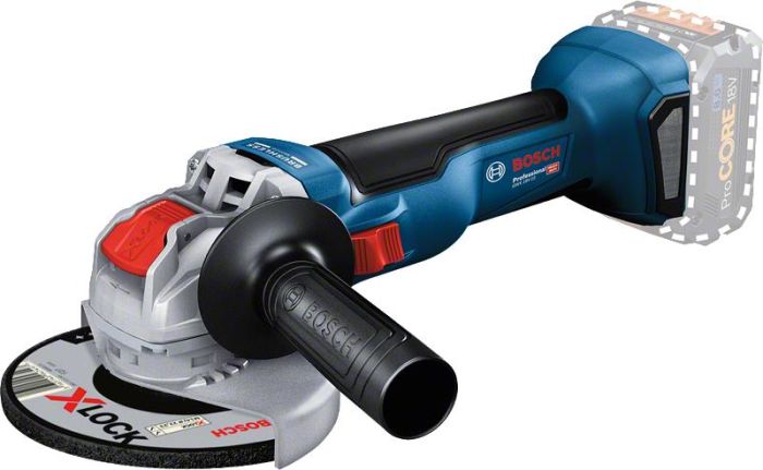 Шлифмашина угловая аккумуляторная Bosch 18V-10 solo, 125 мм, 18В, 9000об/мин, 0.89 кг