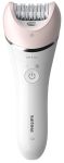 Епілятор Philips 8000 series дисковий, акумуляторний , пінцет.-32, волог.+сух., насадок-6, з підсвіткою, біло-рожевий