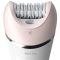 Епілятор Philips 8000 series дисковий, акумуляторний , пінцет.-32, волог.+сух., насадок-6, з підсвіткою, біло-рожевий