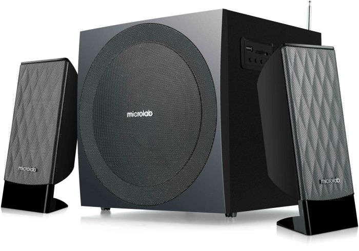 Акустична система MICROLAB  2.1, 38W, mini-jack/USB/SD/FM, чорний Microlab M-300U